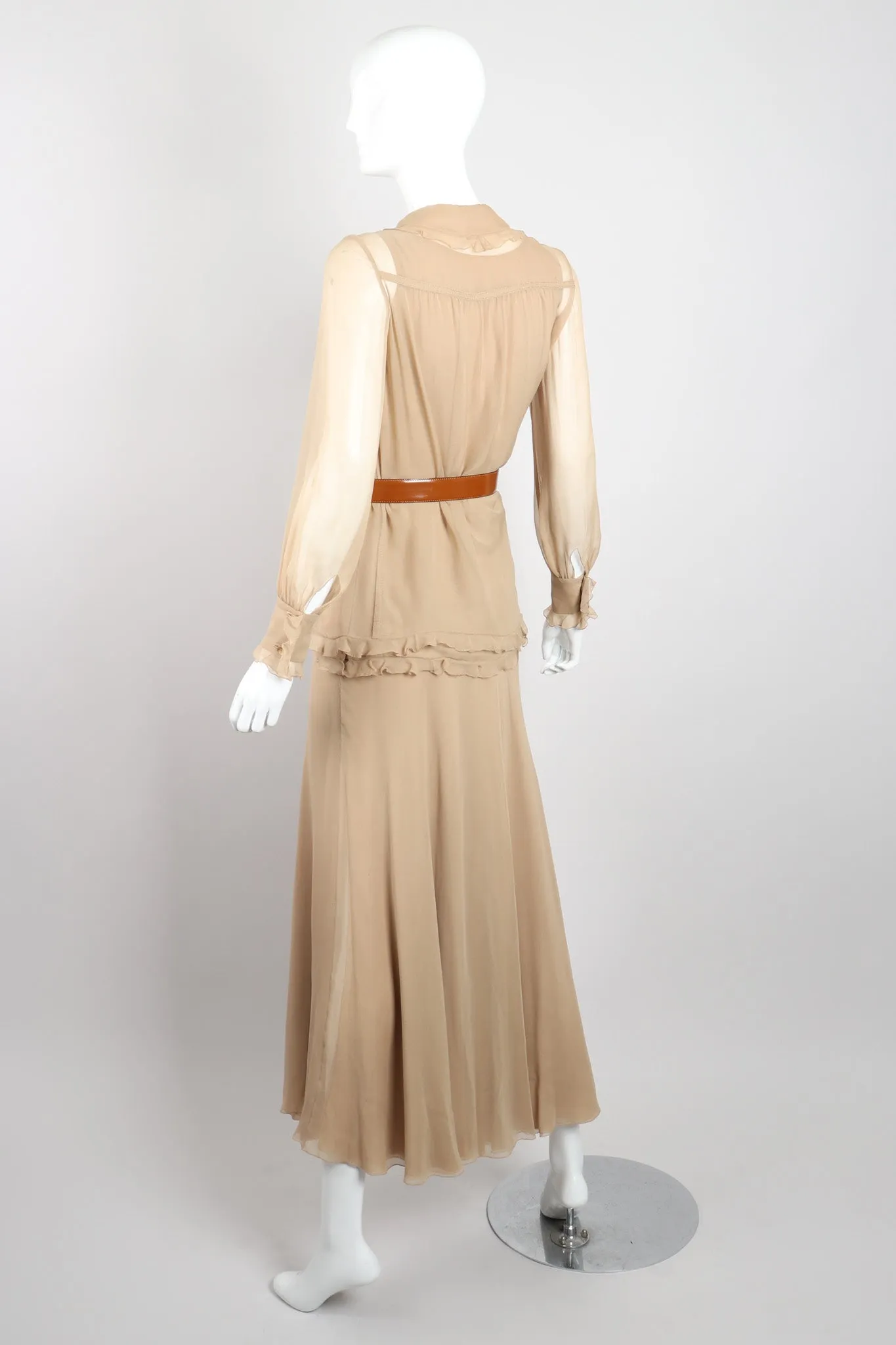 Chiffon 3-Piece Ruffle Set