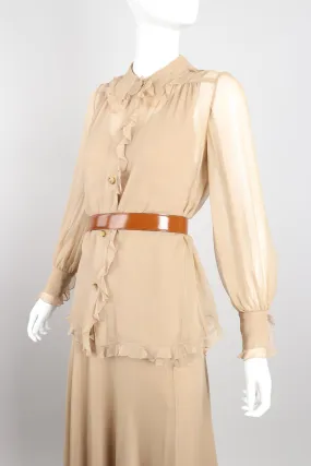Chiffon 3-Piece Ruffle Set