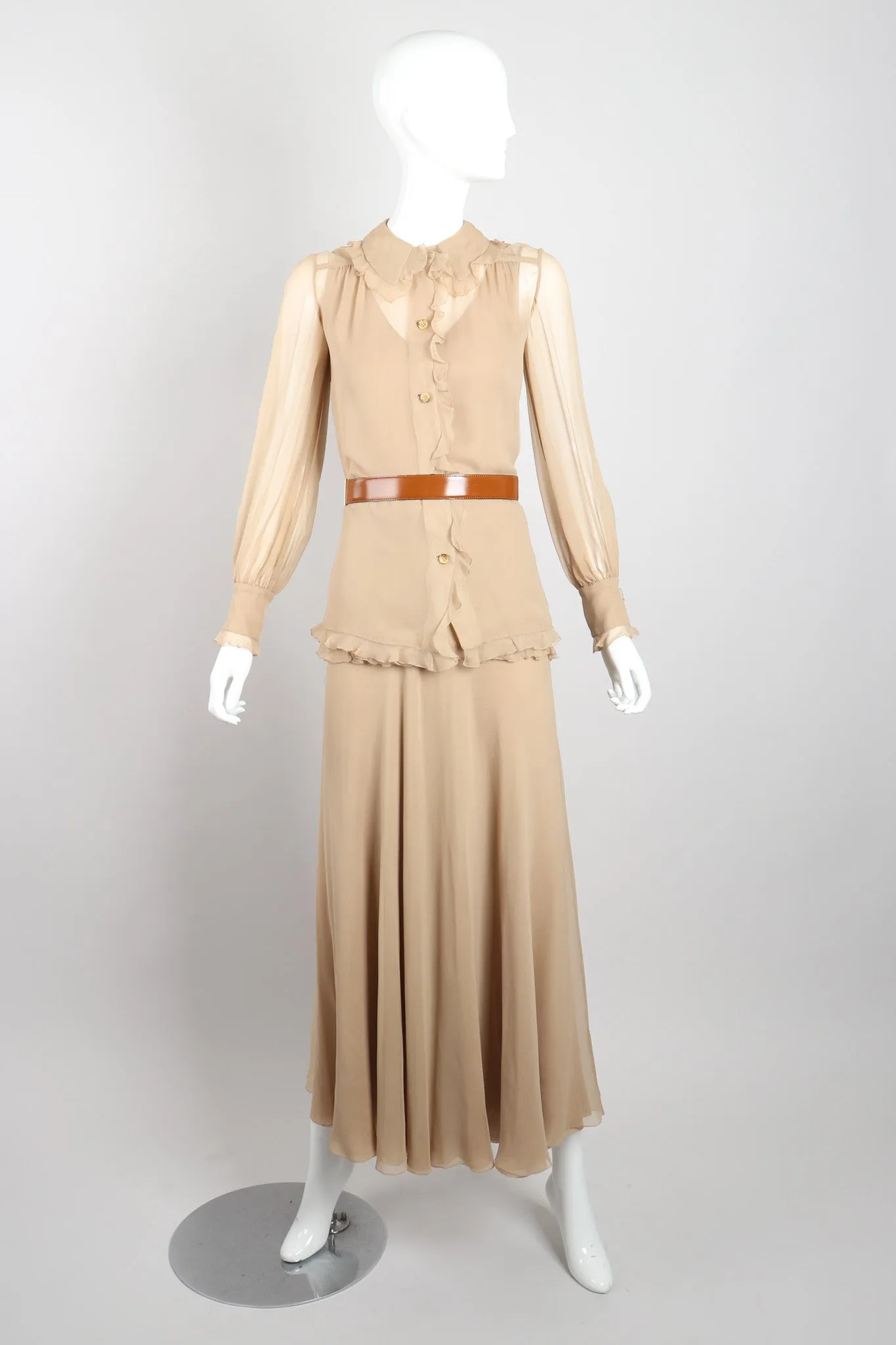 Chiffon 3-Piece Ruffle Set