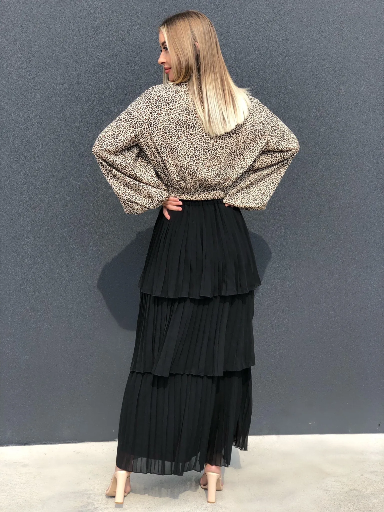 Chiffon Pleated Layer Skirt