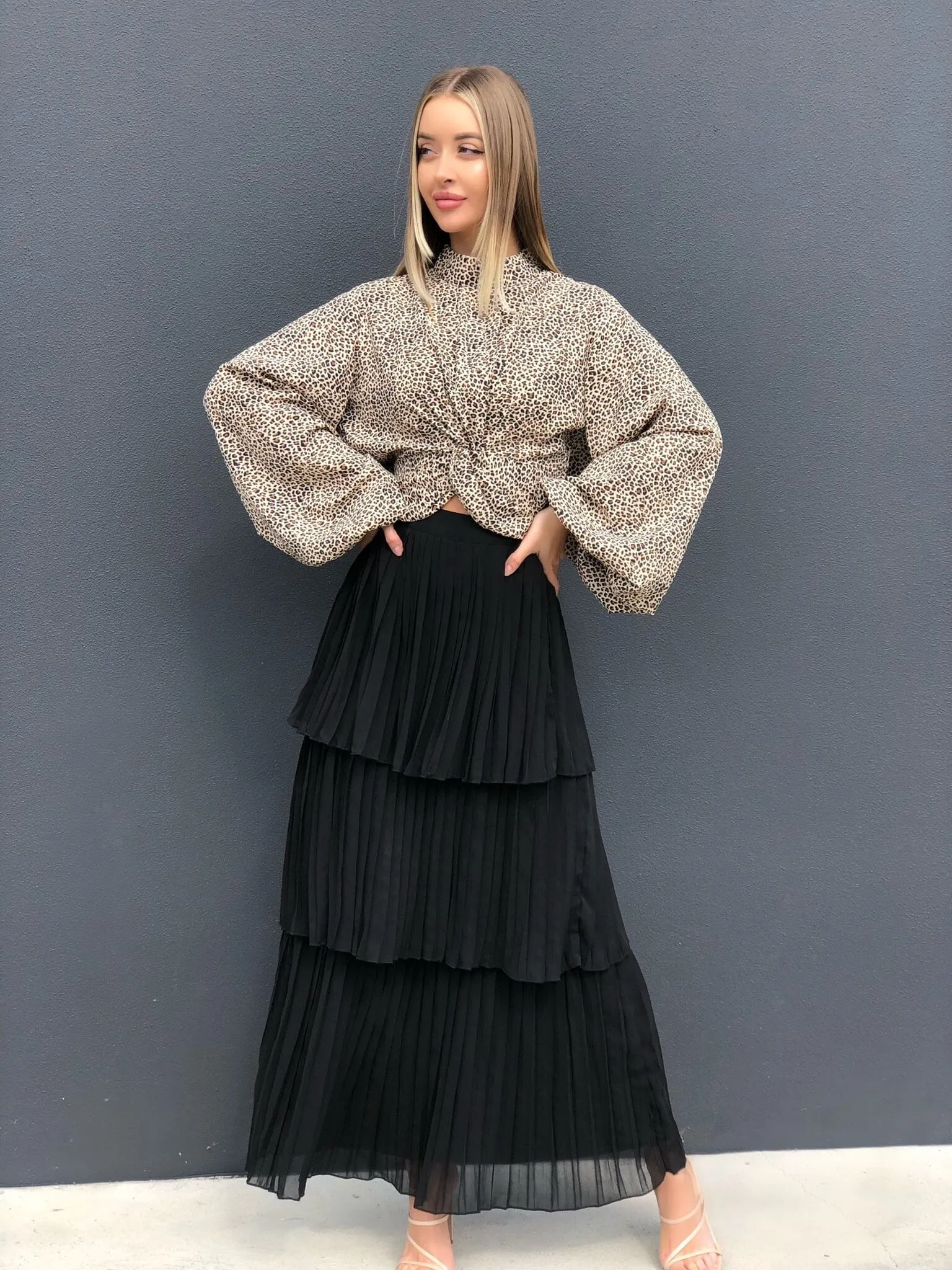 Chiffon Pleated Layer Skirt