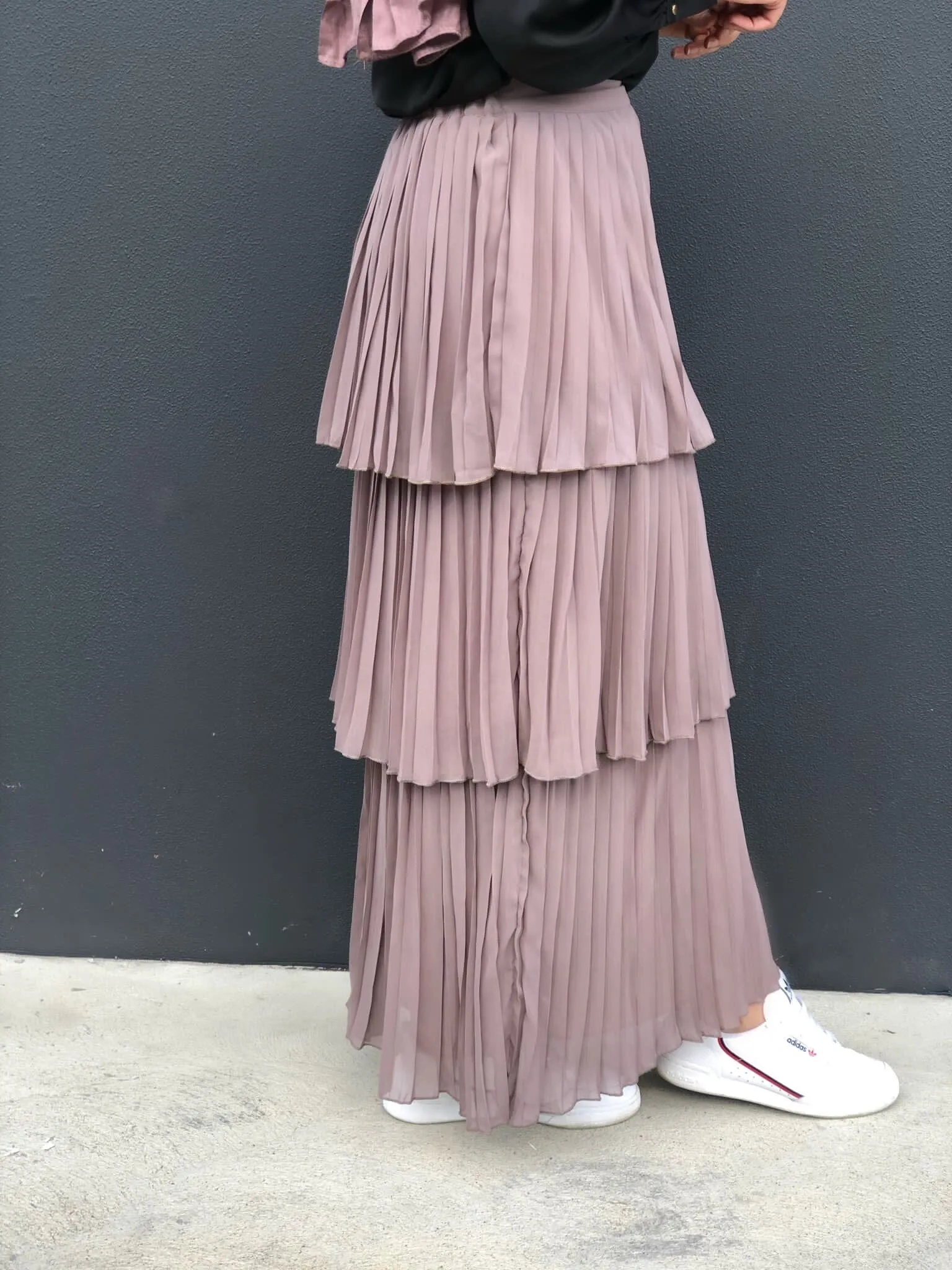Chiffon Pleated Layer Skirt
