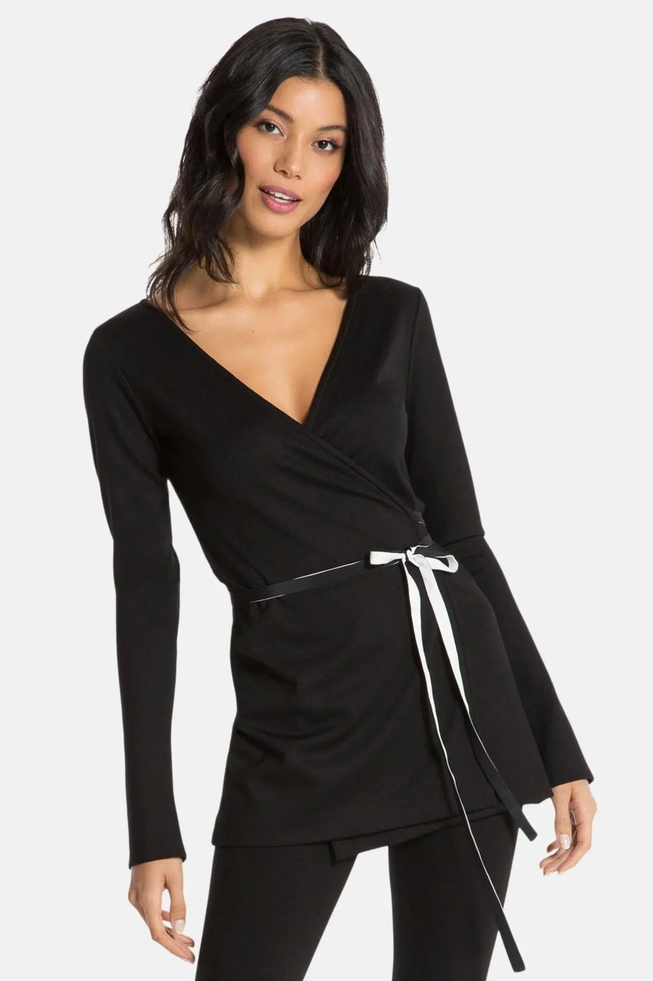 CLAIR WRAP TUNIC (NAVY)