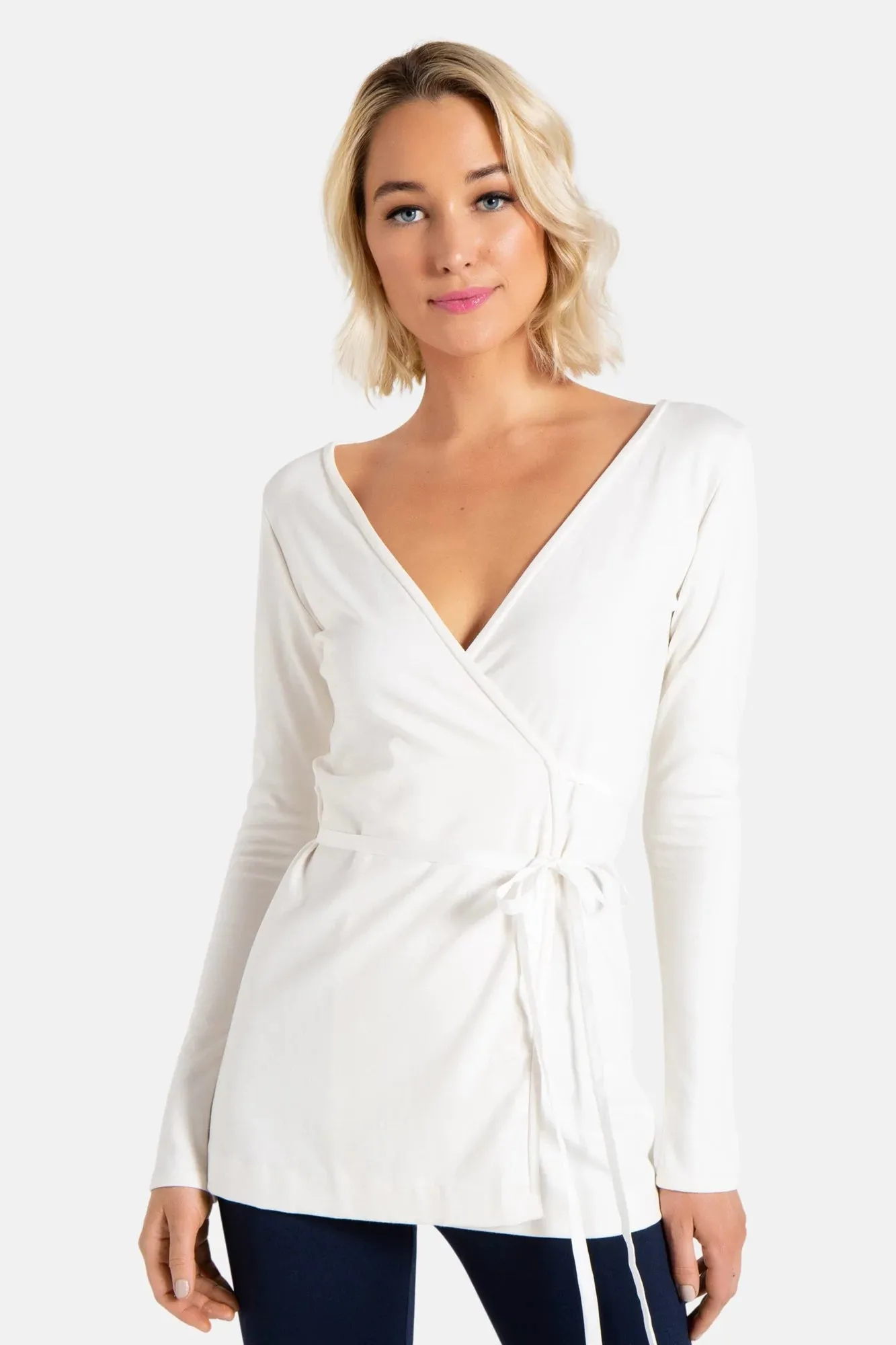 CLAIR WRAP TUNIC (NAVY)