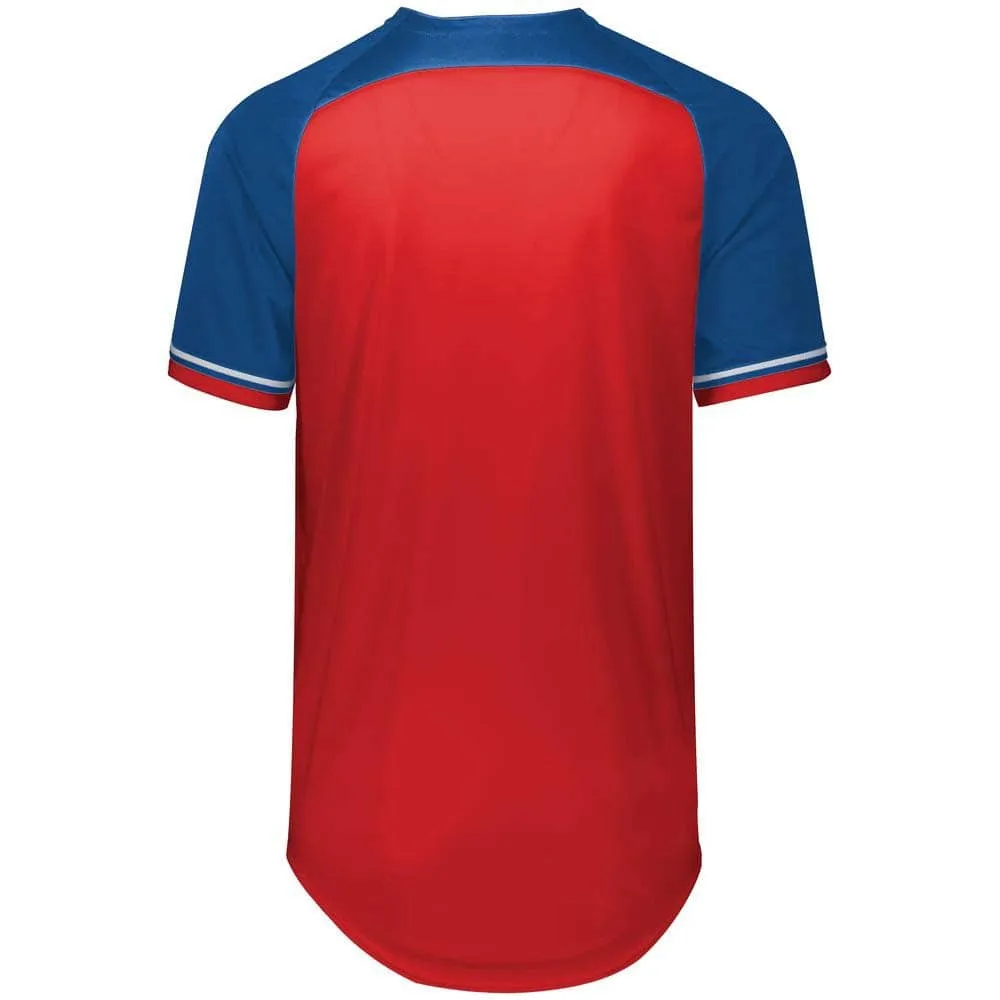 Classic Red-Royal V-Neck Jersey