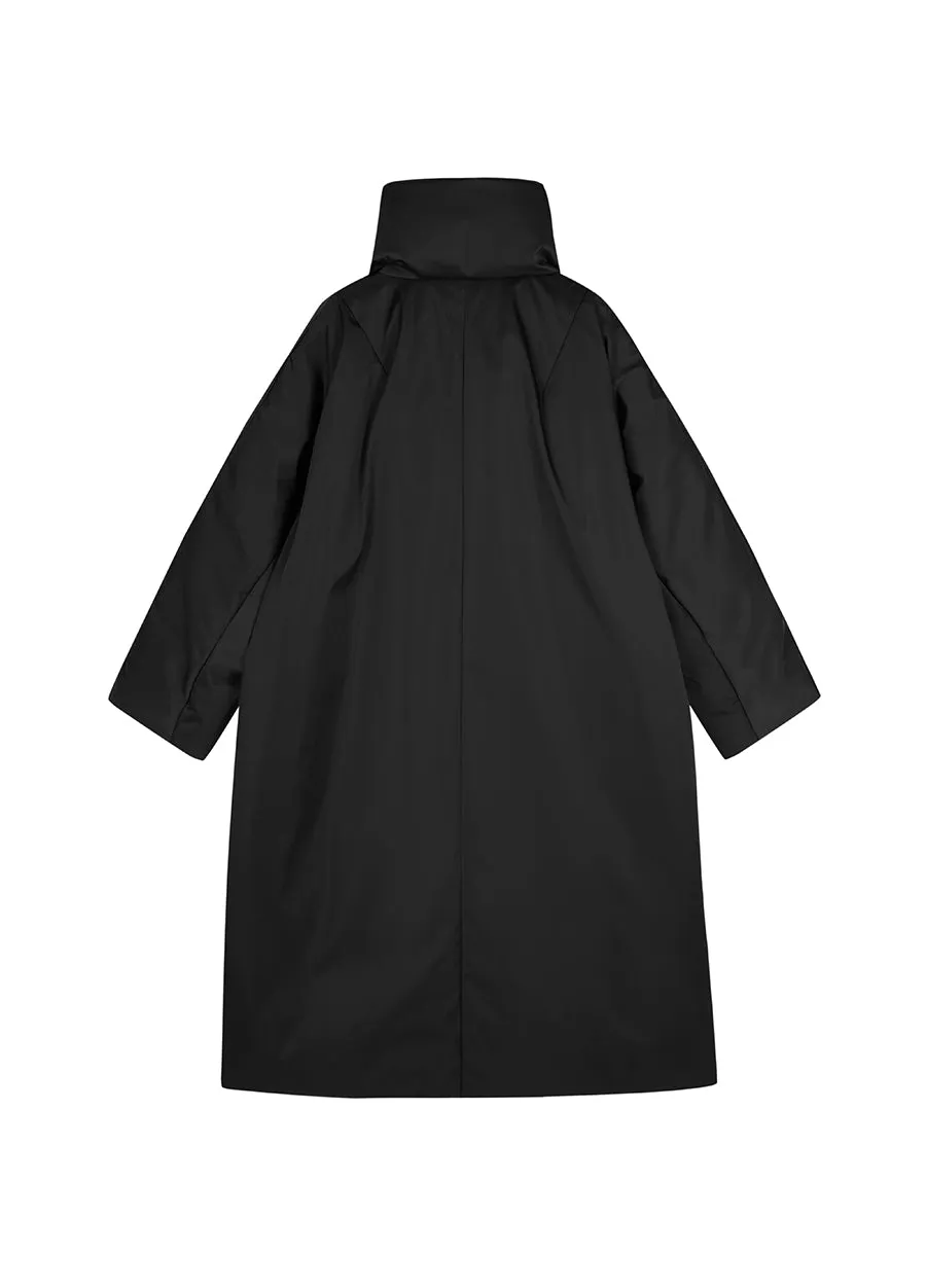 Coat / JNBY Relaxed Satin Long Down Coat