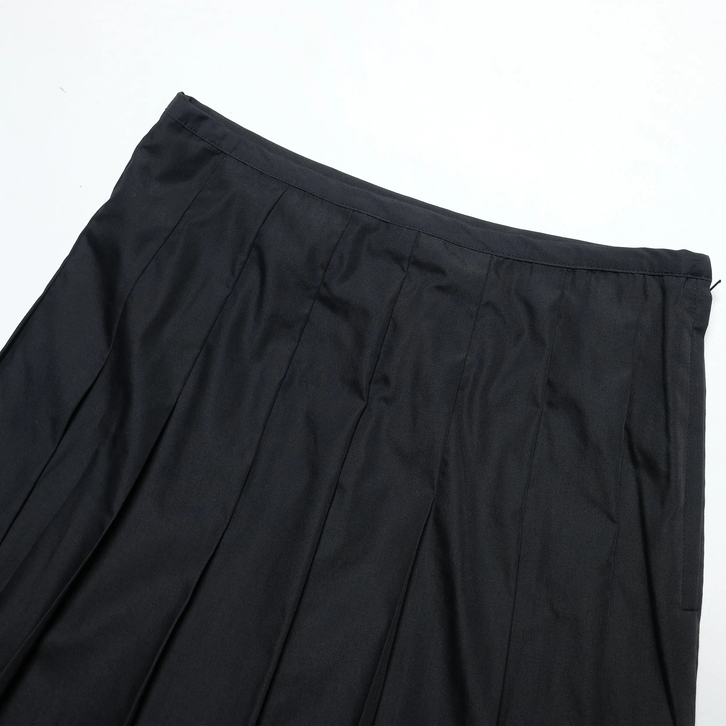 Comme Des Garcons Black Pleated Maxi Skirt