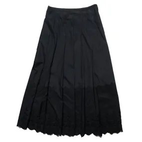 Comme Des Garcons Black Pleated Maxi Skirt
