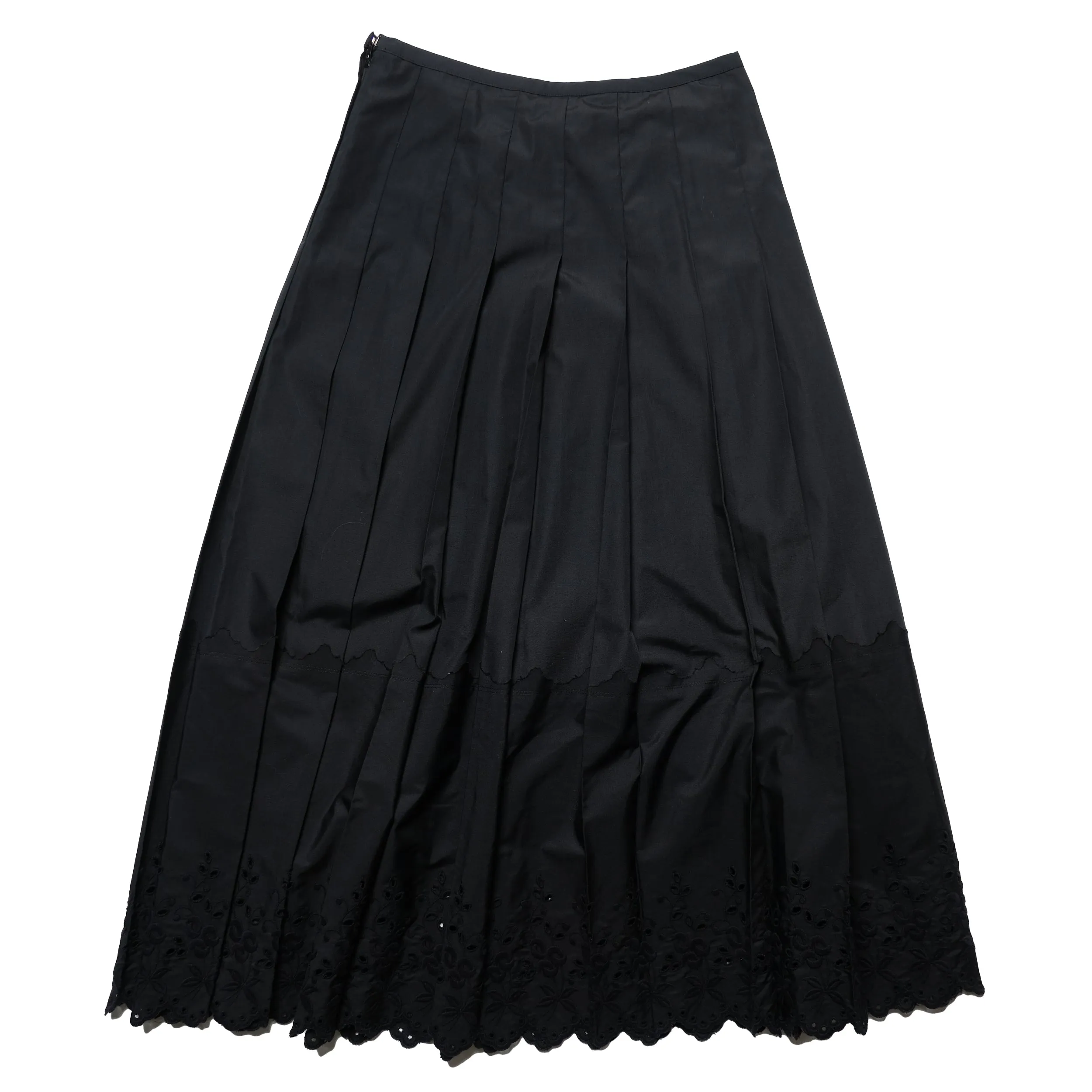 Comme Des Garcons Black Pleated Maxi Skirt