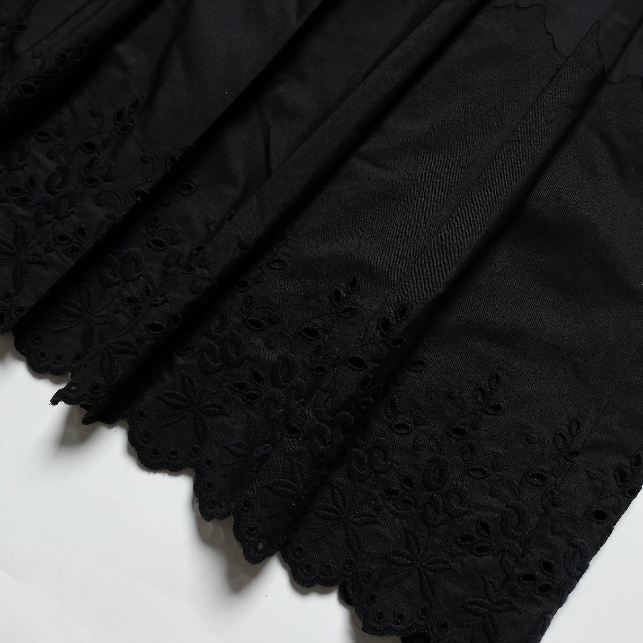 Comme Des Garcons Black Pleated Maxi Skirt