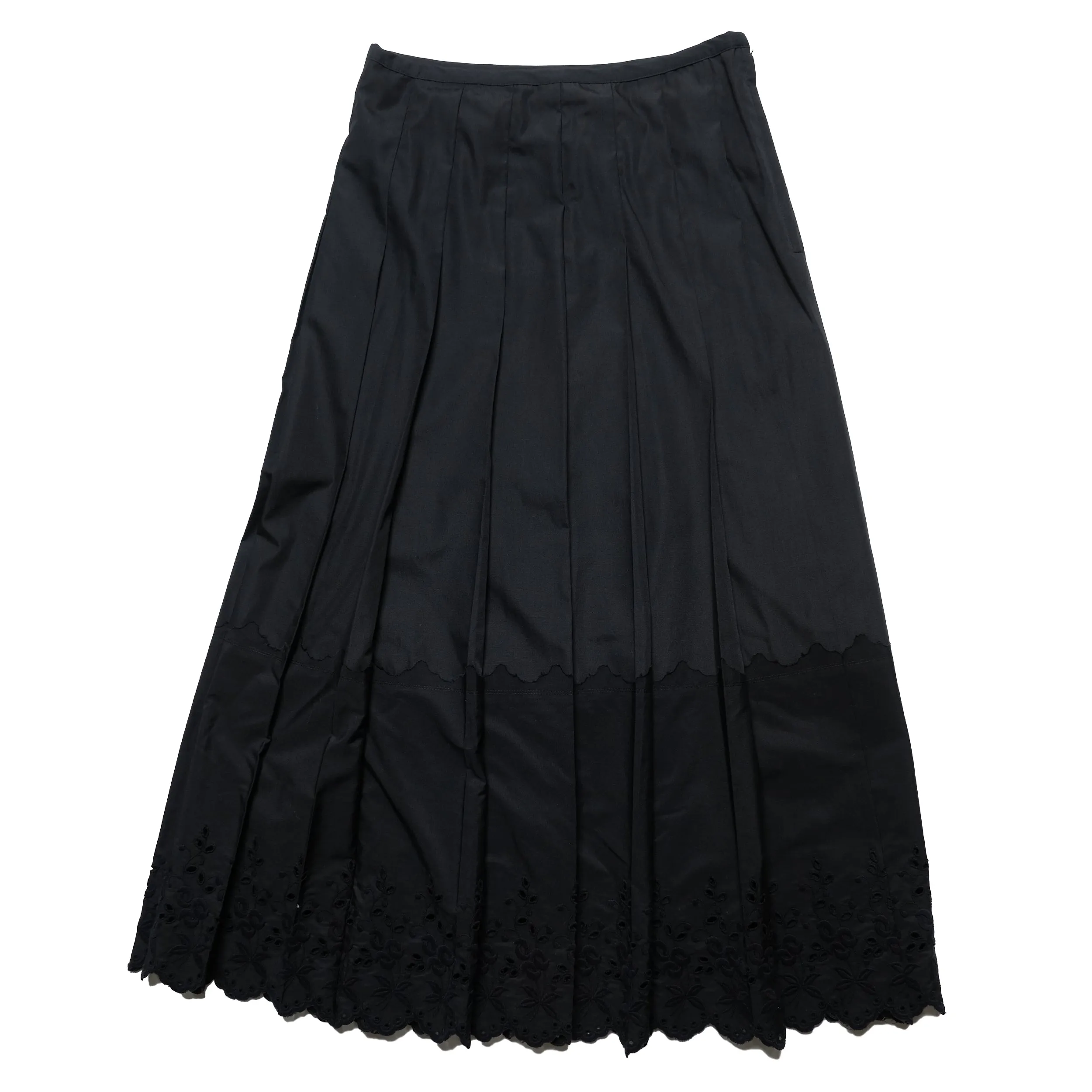Comme Des Garcons Black Pleated Maxi Skirt