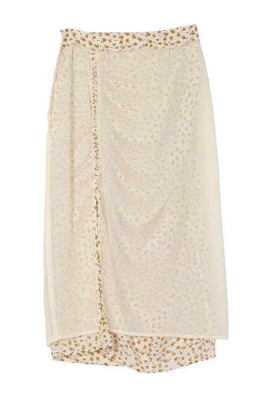 Dancing In The Rain Midi Skirt