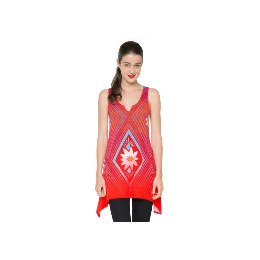Daniela Sleeveless  Wavy Hem Tunic Desigual Style 61T25P7