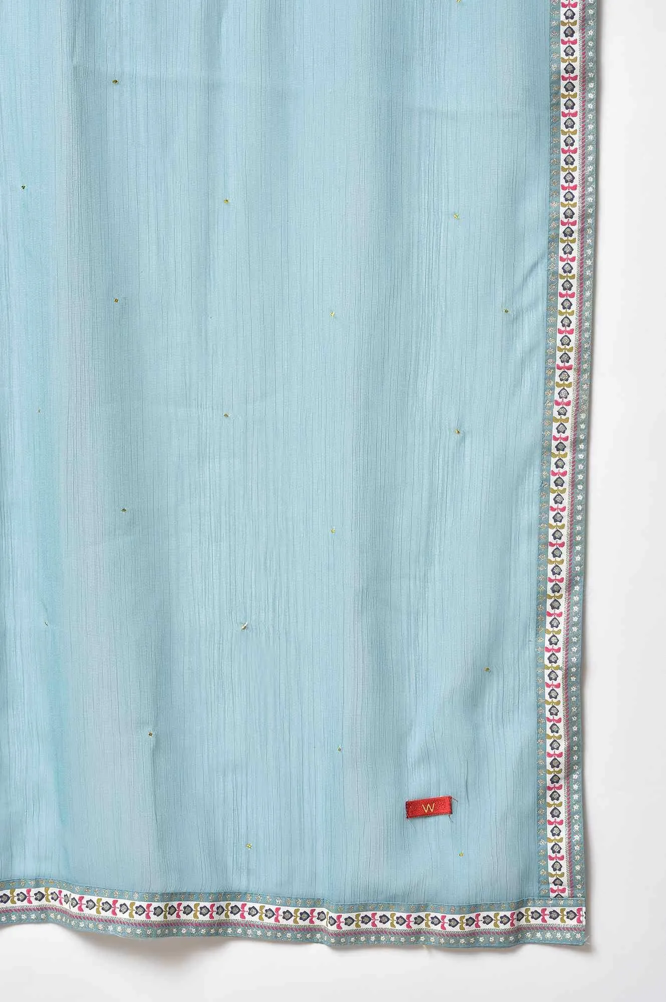 Dark Pink Mock Layered Beadwork kurta With Skirt And Chiffon Dupatta