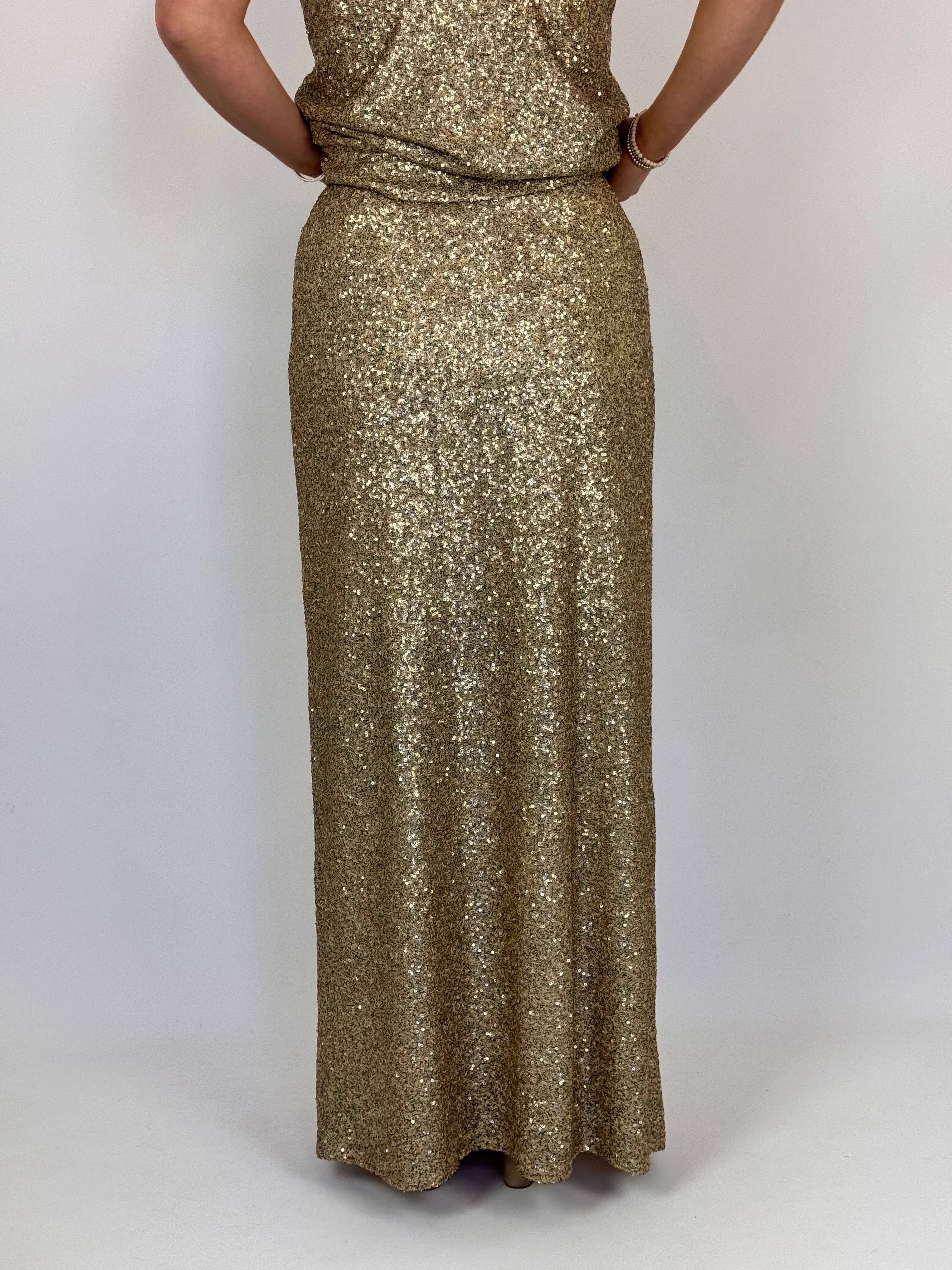 Diega Jadeno Skirt Sequin Gold