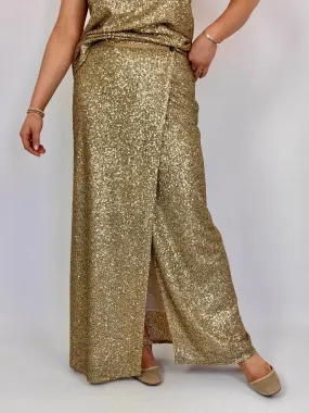 Diega Jadeno Skirt Sequin Gold