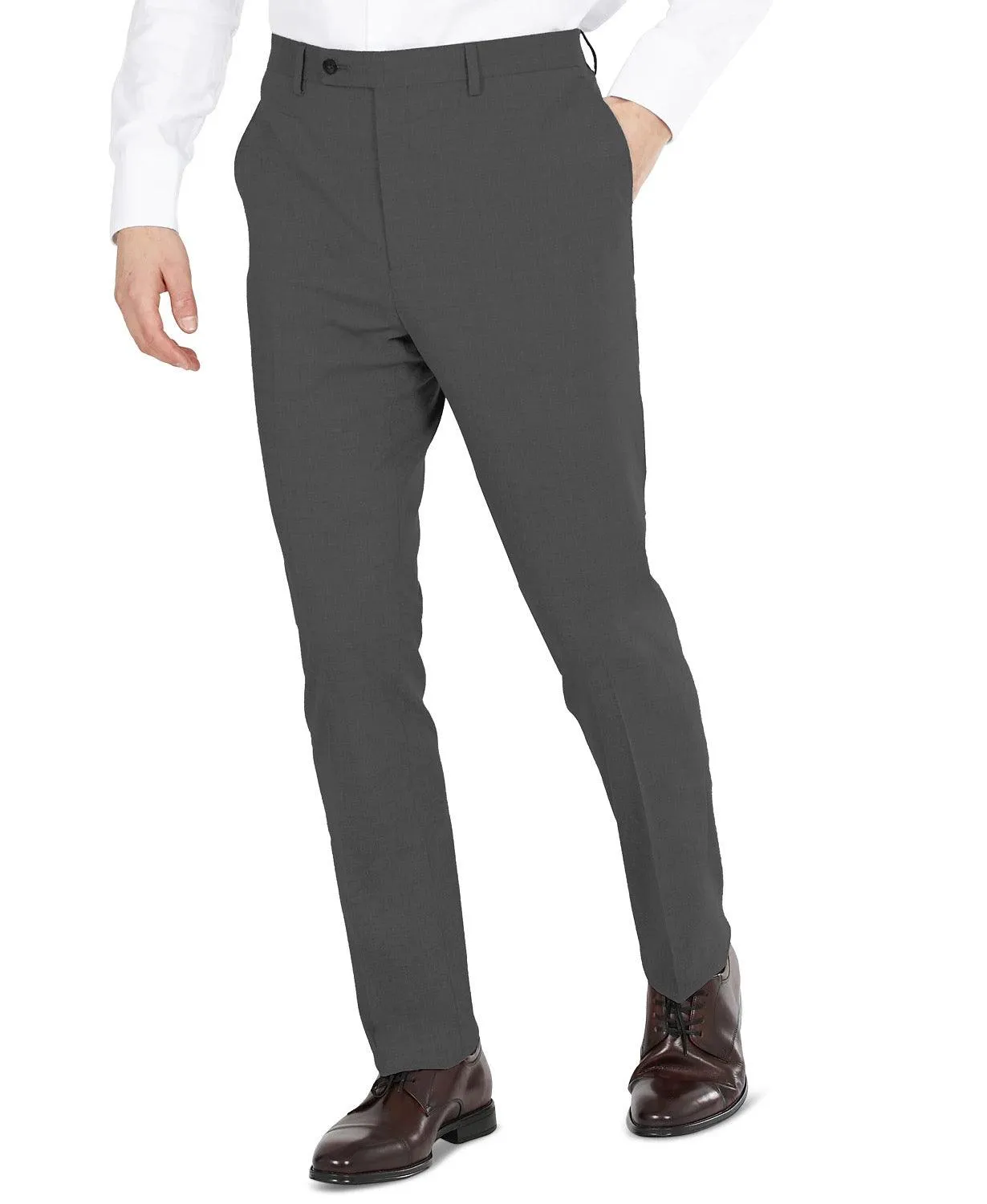 Dkny Mens Modern fit Dress Pants 38 / 32 Grey Stretch