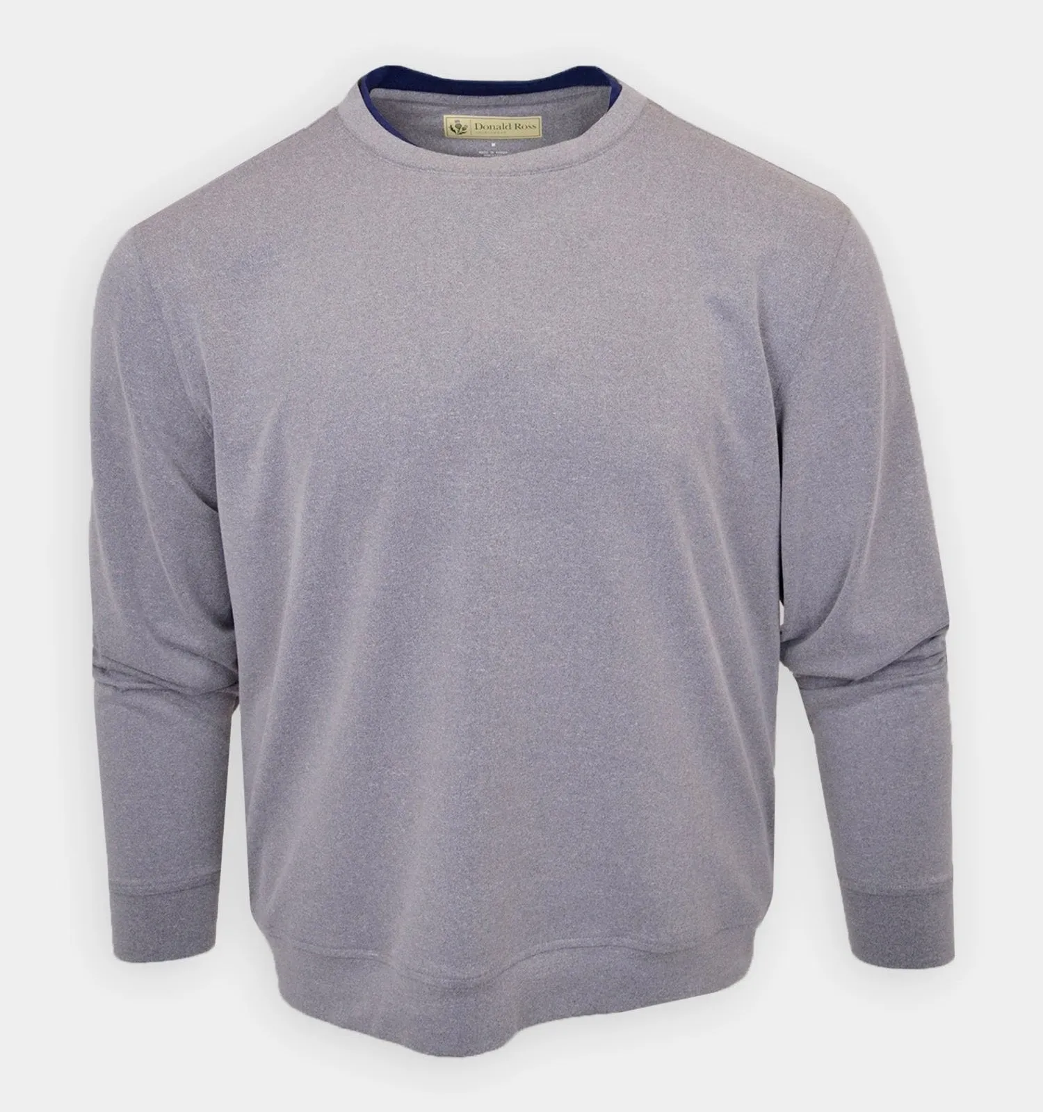 Donald Ross Mens Classic Fit Super Golf Performance Fleece Pullover  - HEATHER/GREY