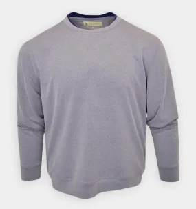 Donald Ross Mens Classic Fit Super Golf Performance Fleece Pullover  - HEATHER/GREY