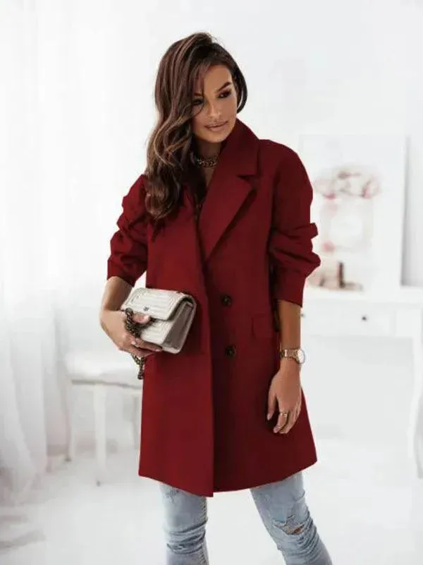 Double-Breasted Women's Trench Coat