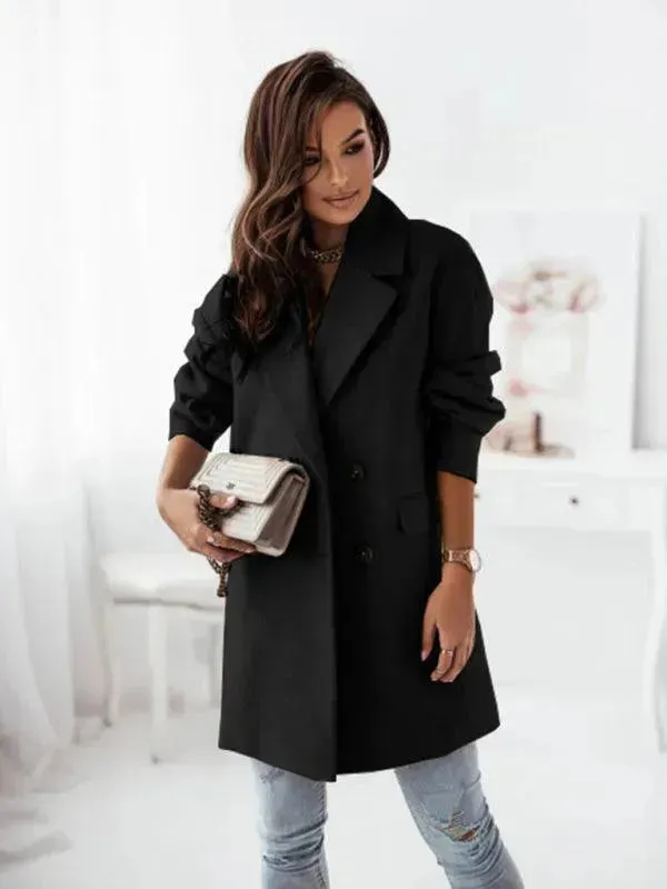 Double-Breasted Women's Trench Coat