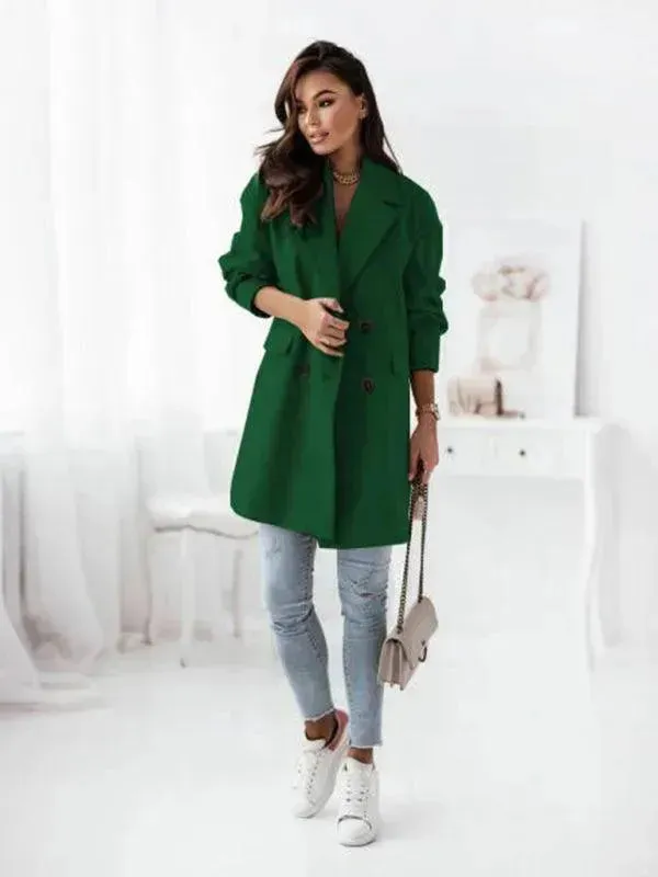Double-Breasted Women's Trench Coat