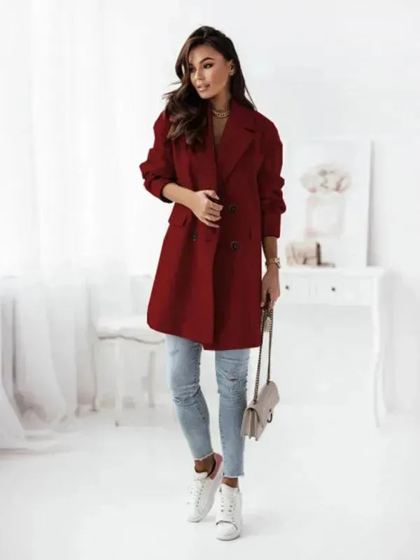 Double-Breasted Women's Trench Coat