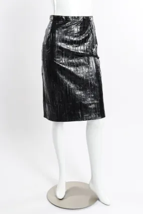 Eel Leather Pencil Skirt