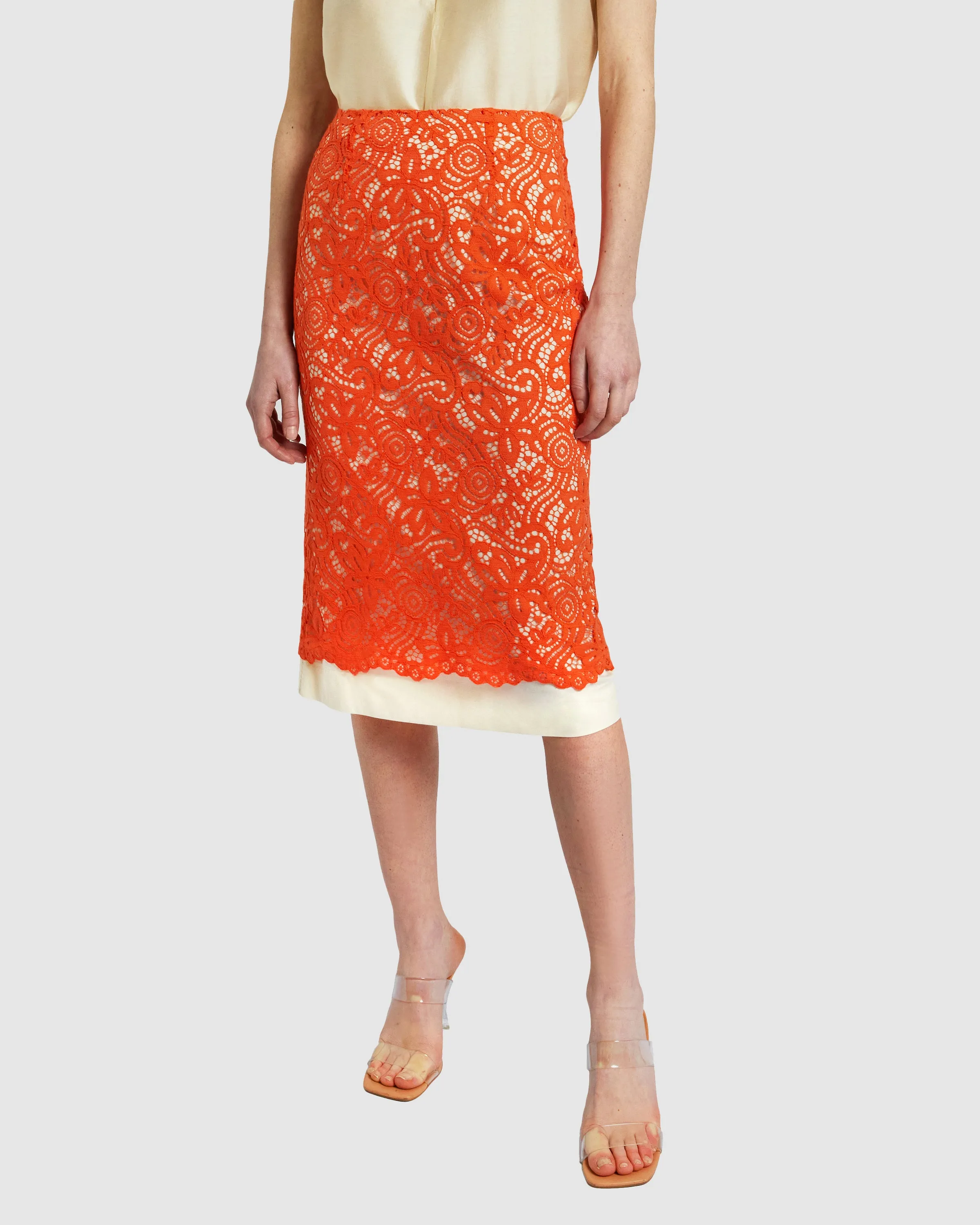 ELLIE Lace Pencil Skirt