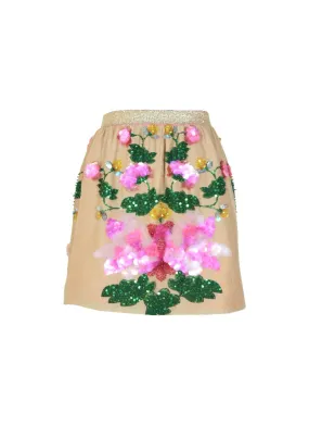 Embellished floaty mini skirt