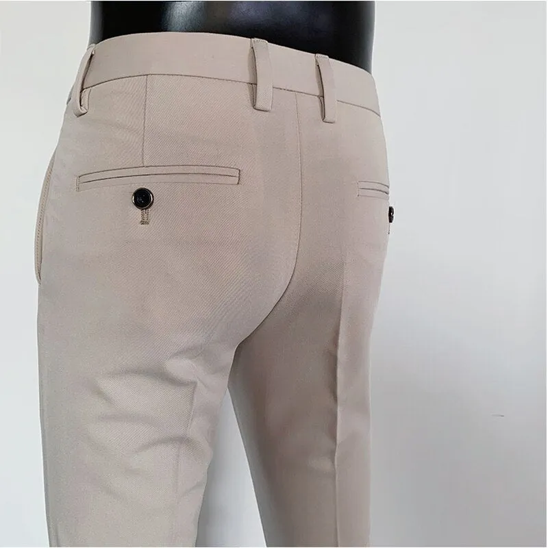 Fashion Casual Slim Fit Ankle Dress Pants
