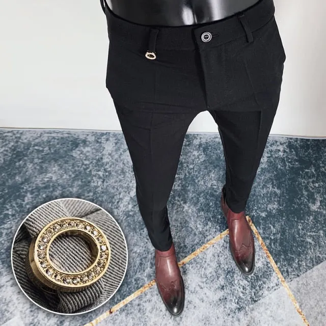 Fashion Casual Slim Fit Ankle Dress Pants
