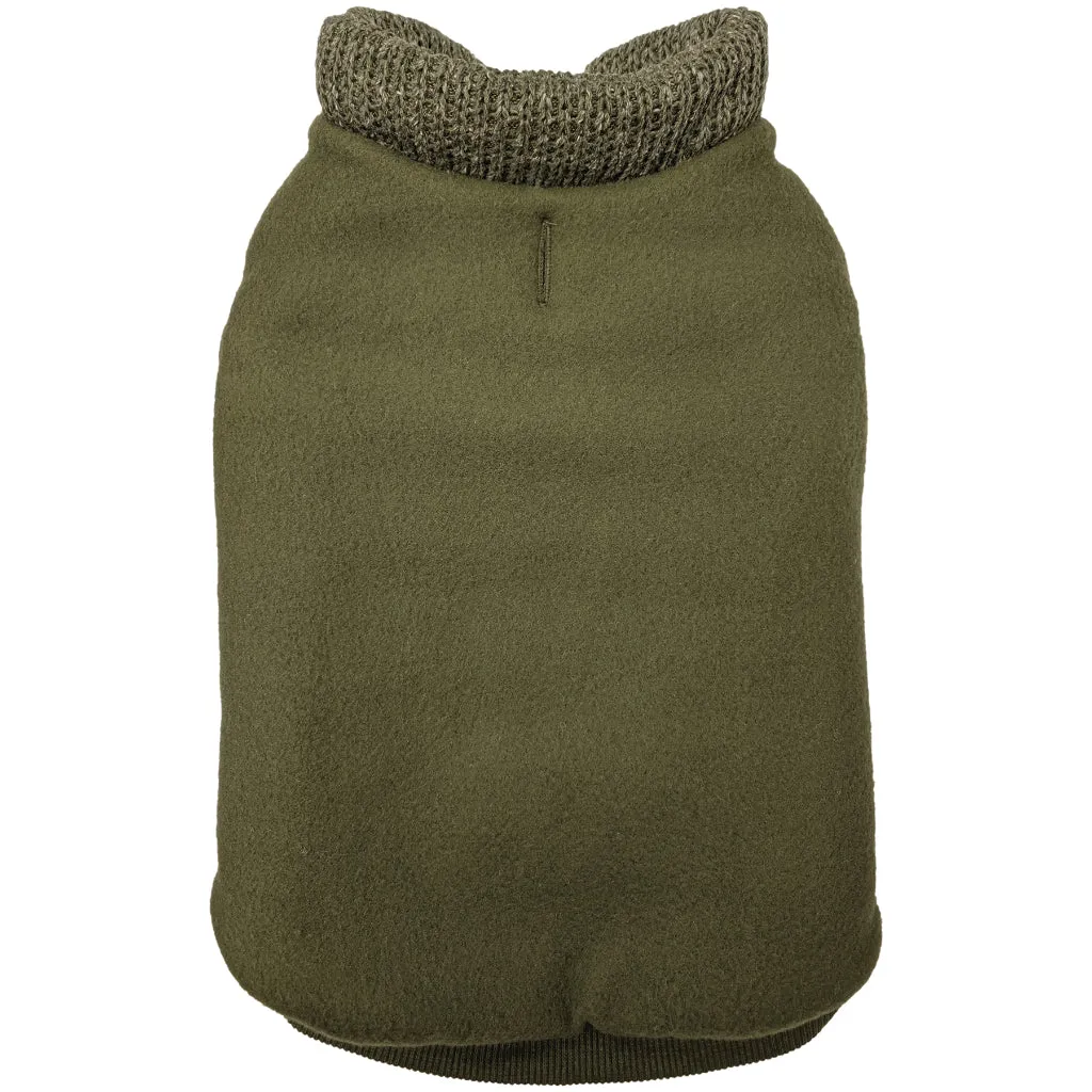 Fashion Pet™ Sweater Trim Puffy Coat Olive