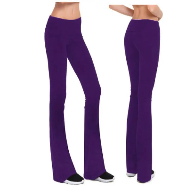 FashionSierra - Women's mid rise  bootcut slim fit flare yoga pants