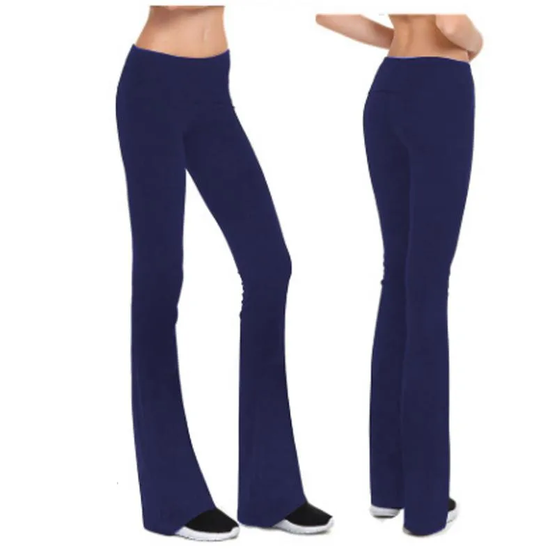 FashionSierra - Women's mid rise  bootcut slim fit flare yoga pants