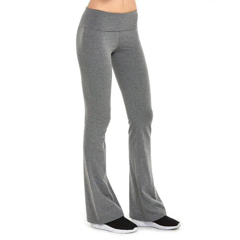 FashionSierra - Women's mid rise  bootcut slim fit flare yoga pants