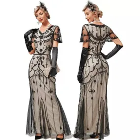 Fay Flapper Gatsby Dress, Prom Dress 1920s Great Gatsby Art Deco Downton Abbey Bridesmaid Wedding reception