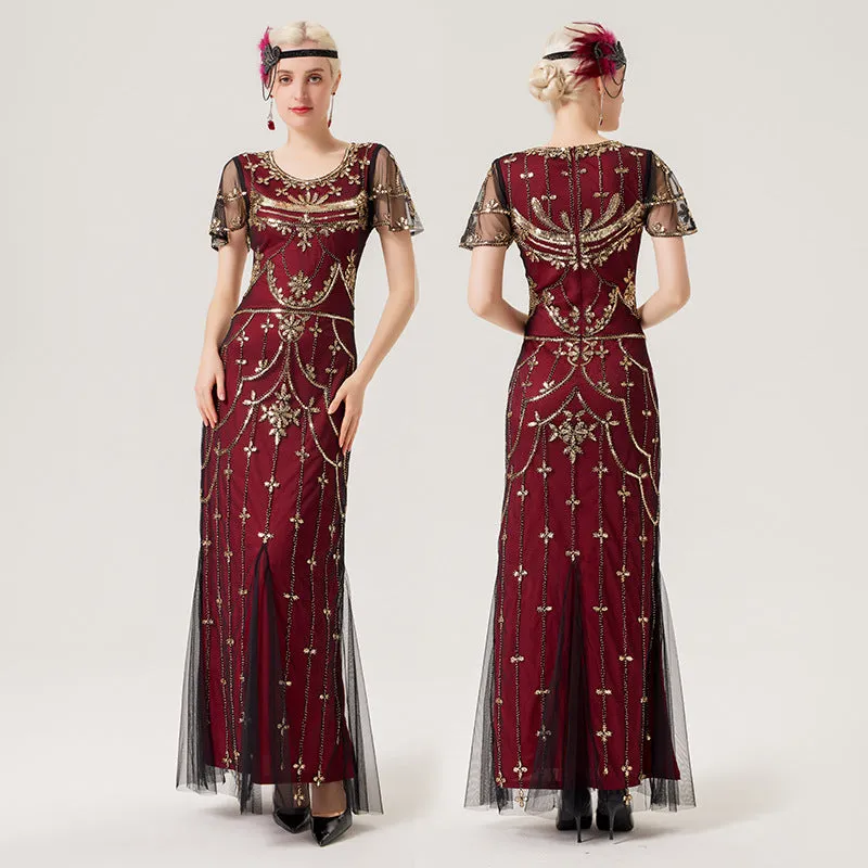 Fay Flapper Gatsby Dress, Prom Dress 1920s Great Gatsby Art Deco Downton Abbey Bridesmaid Wedding reception