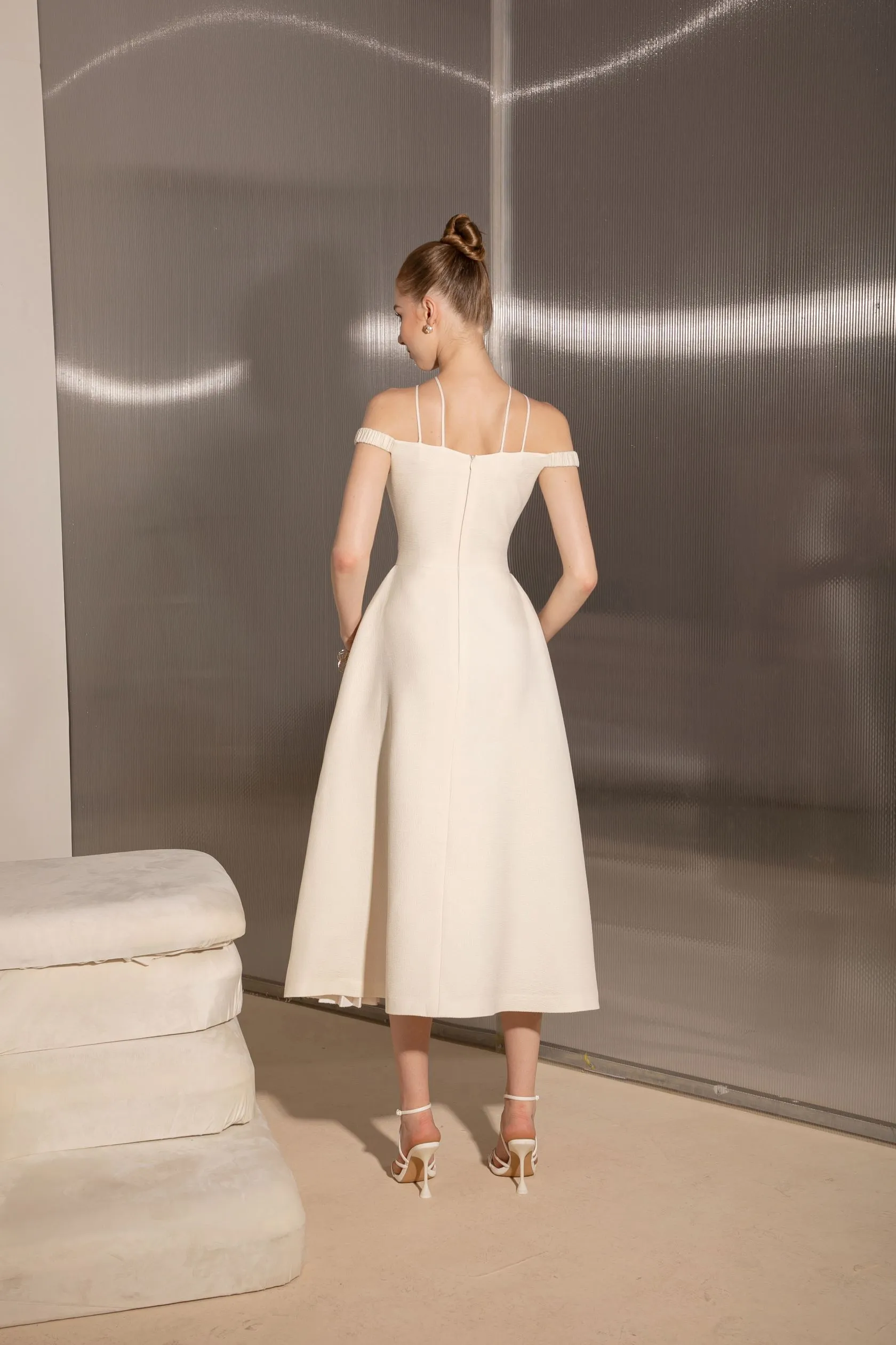 Fena Off-shoulder Midi Dress