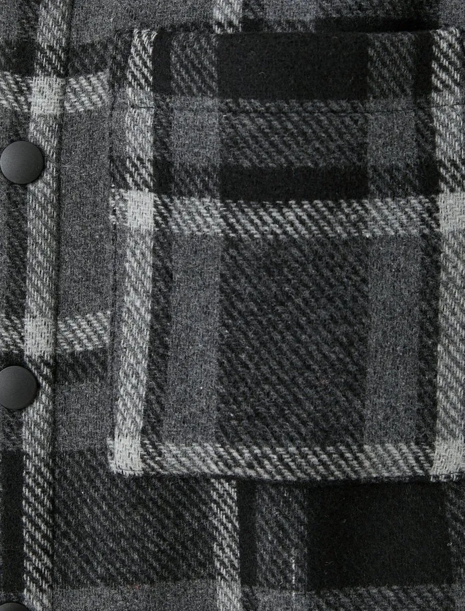 Flannel Shacket in Black
