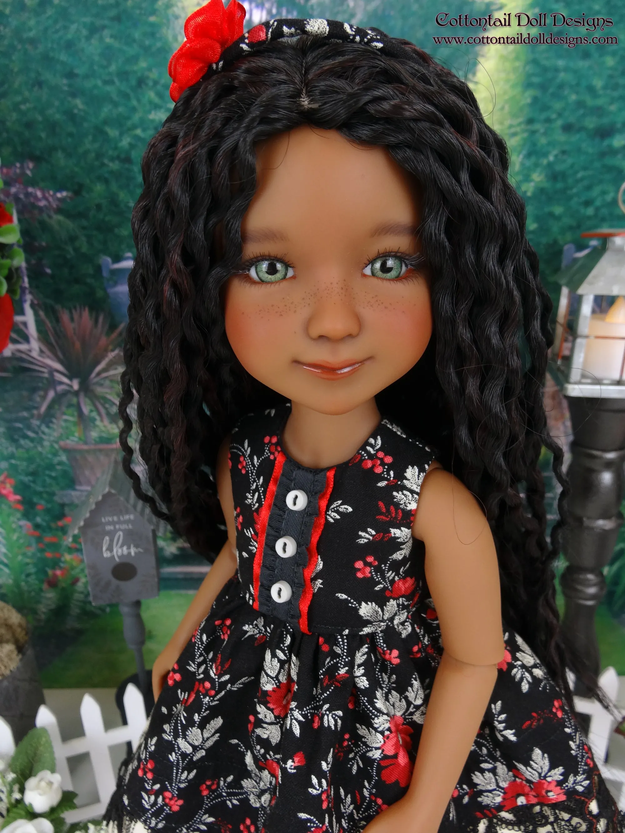 Floral Elegance - dress and sweater with boots for Ruby Red Fashion Friends doll
