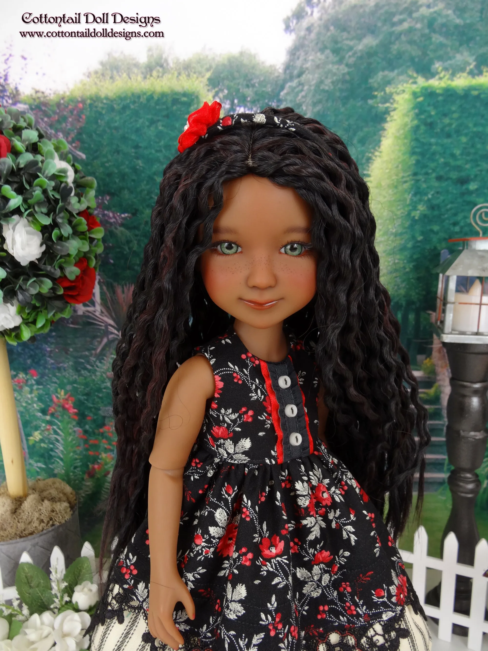 Floral Elegance - dress and sweater with boots for Ruby Red Fashion Friends doll