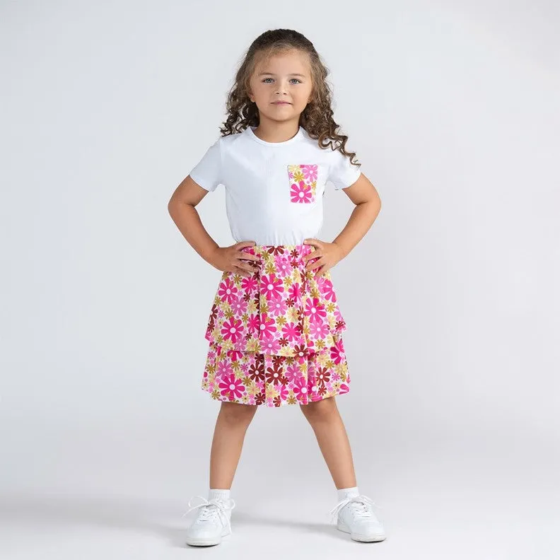 FLORAL LAYERED SKIRT