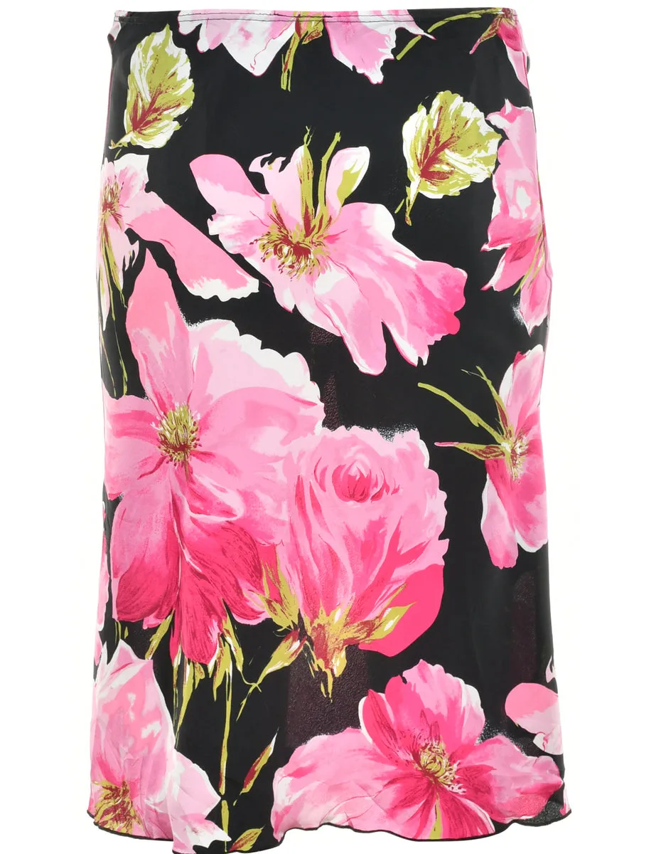Floral Print Pencil Skirt - M