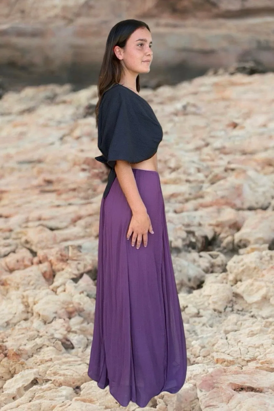 FREE FLOW SKIRT DEEP PURPLE