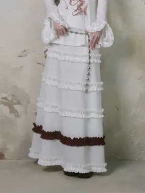 Fungus Hem Ruffled Leaf Skirt