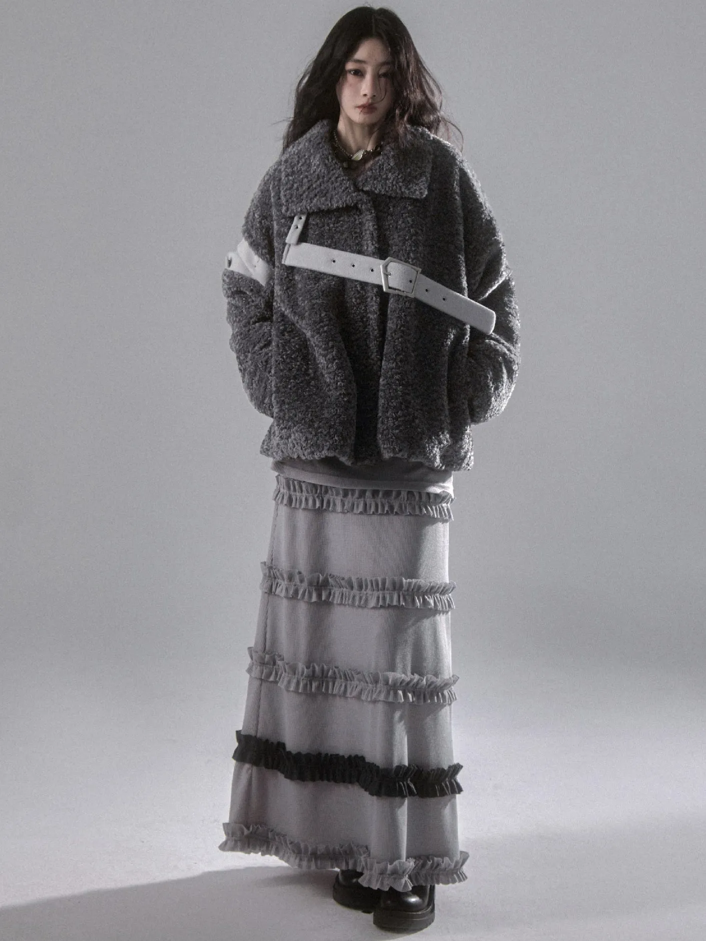 Fungus Hem Ruffled Leaf Skirt