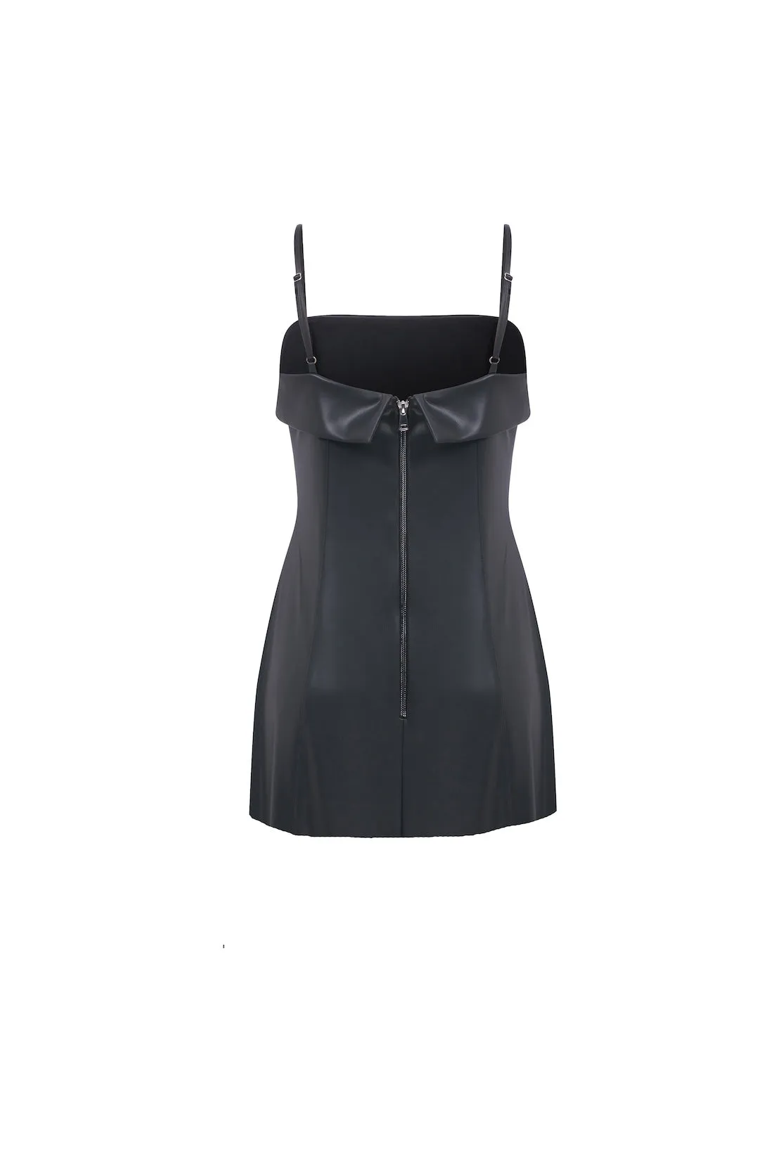 Gaia Mini Leather Dress in Black