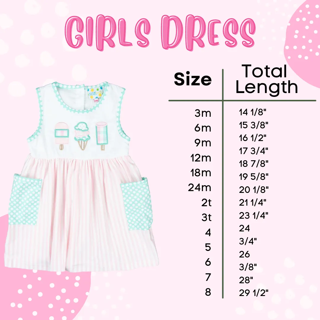 Girls Apple Applique Dress