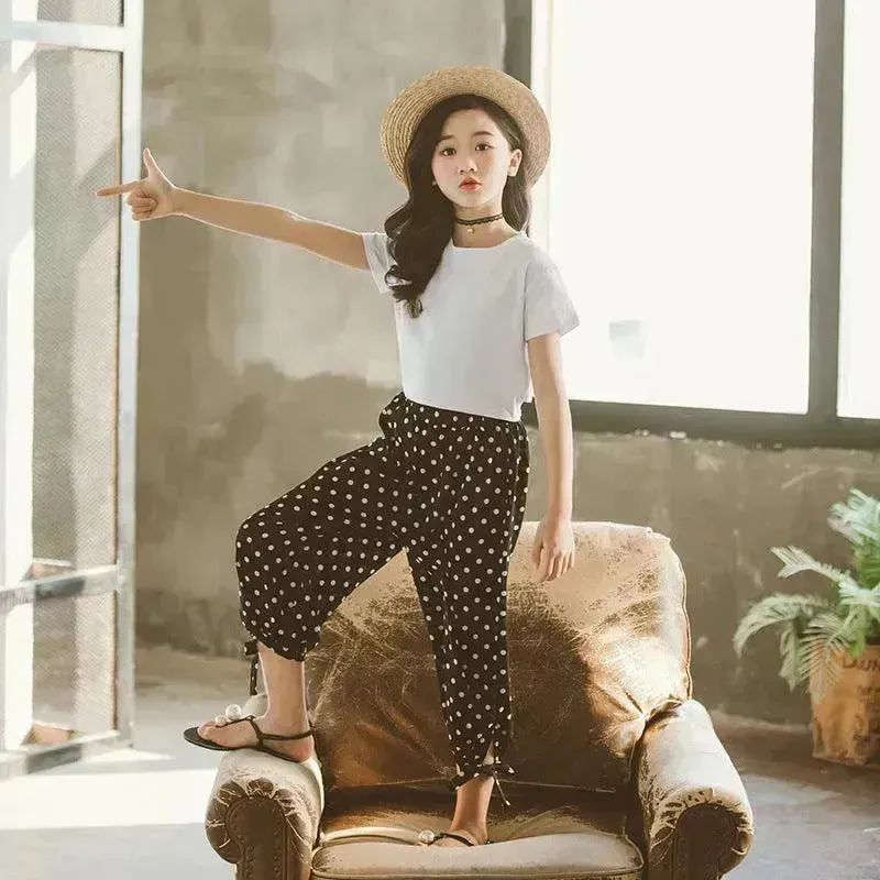 Girls summer mosquito pants suit